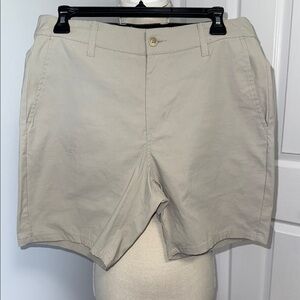 mark. Men's Light Tan Flat Front Shorts
